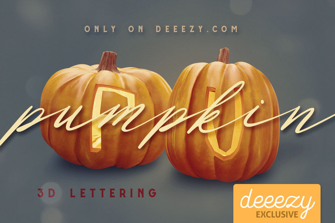 Pumpkin 3D Lettering