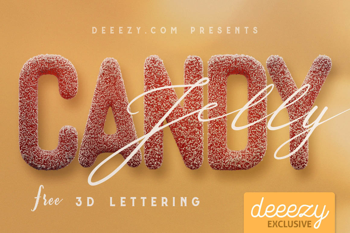 Jelly Candy 3D Lettering