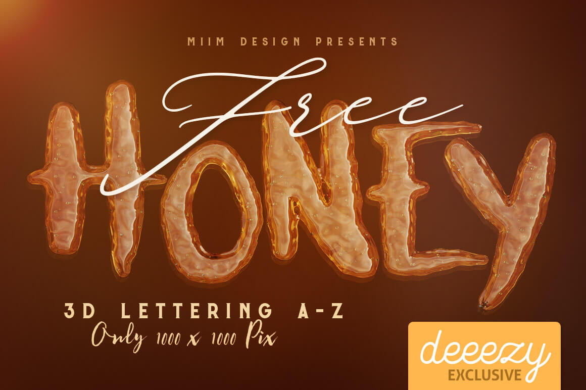 Honey Honey Free 3D Lettering