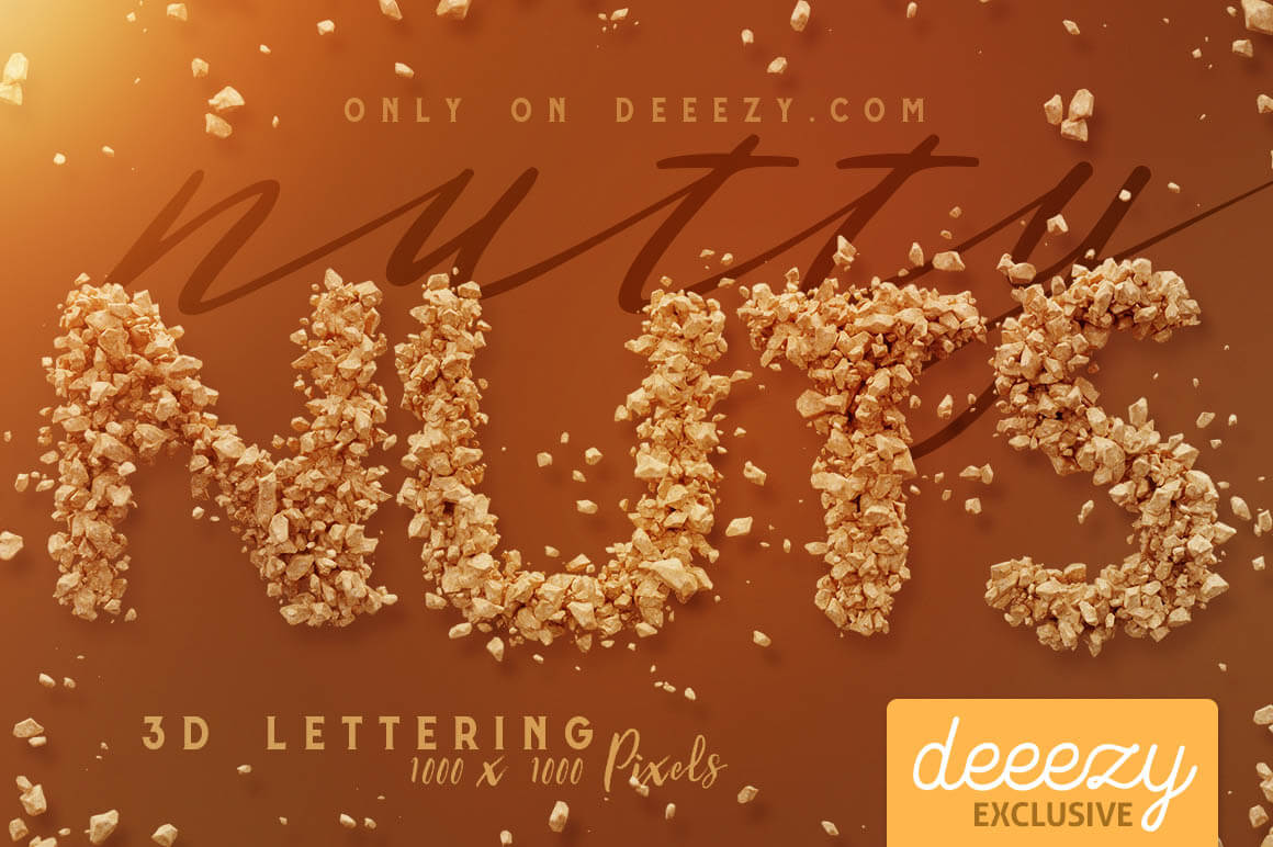 Nutty Nuts 3D Lettering