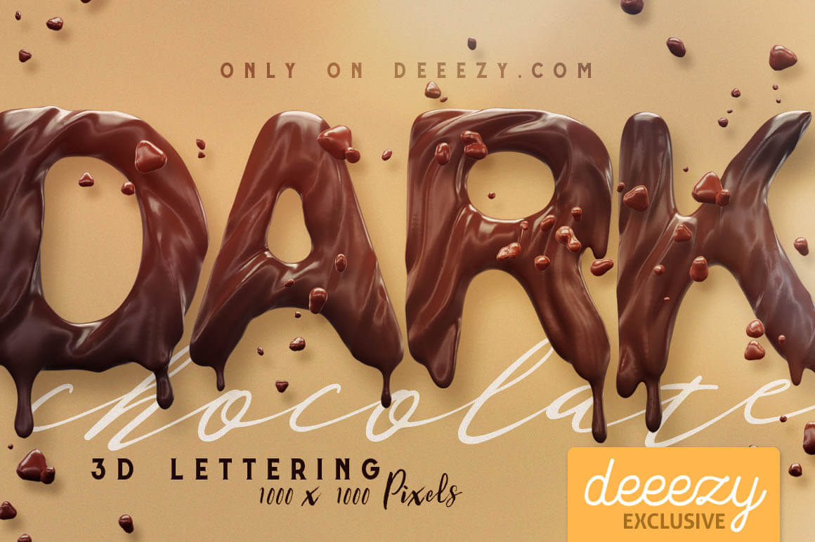 Chocolate 3D Lettering