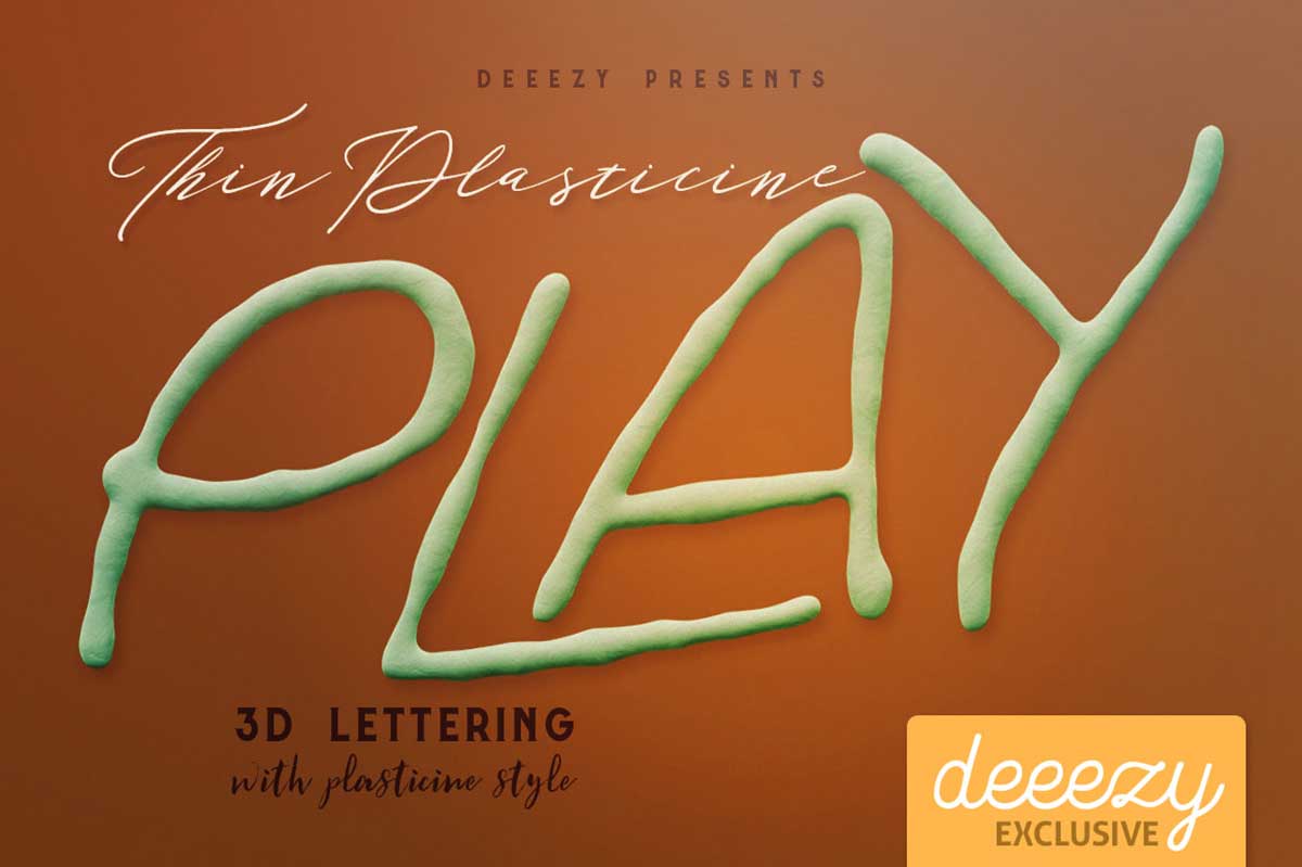 Thin Plasticine 3D Lettering