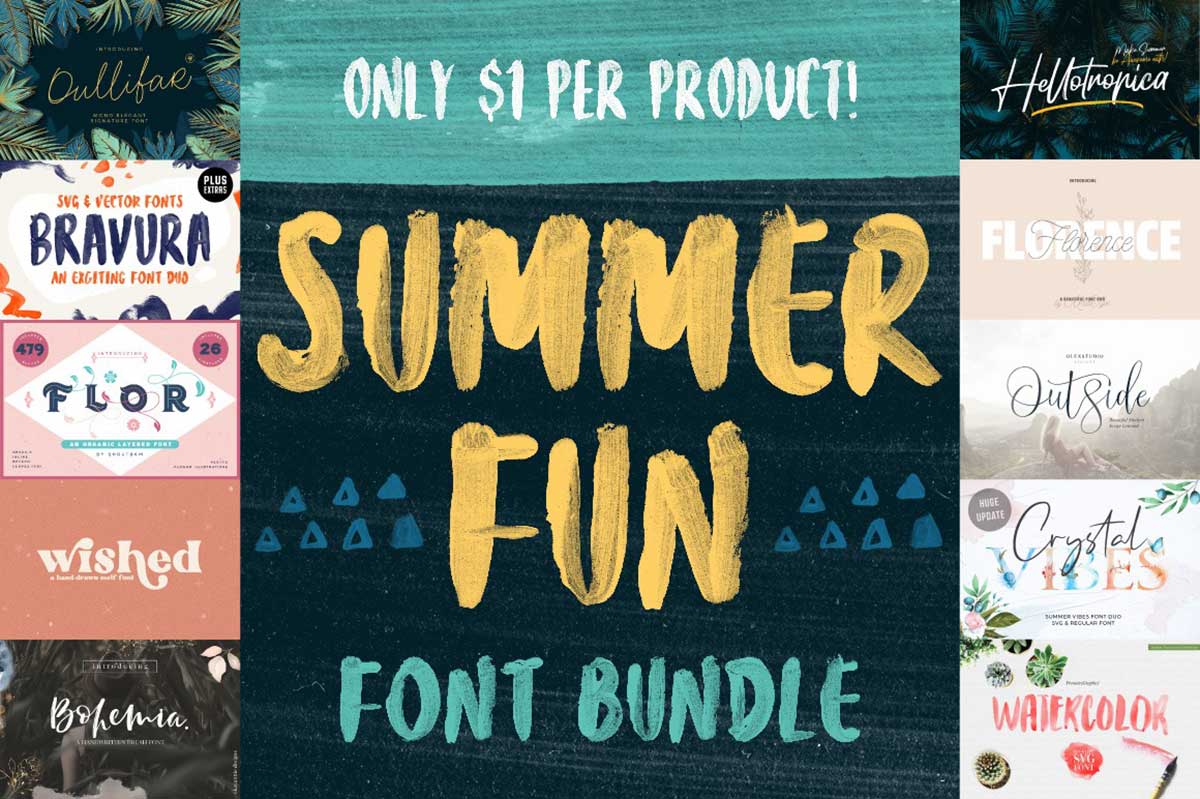 The Summer Fun Font Bundle