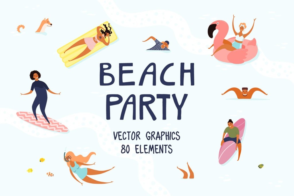 Beach Party, Summer Vector Art