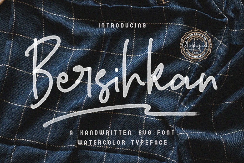 Bersihkan - Watercolor Signature SVG