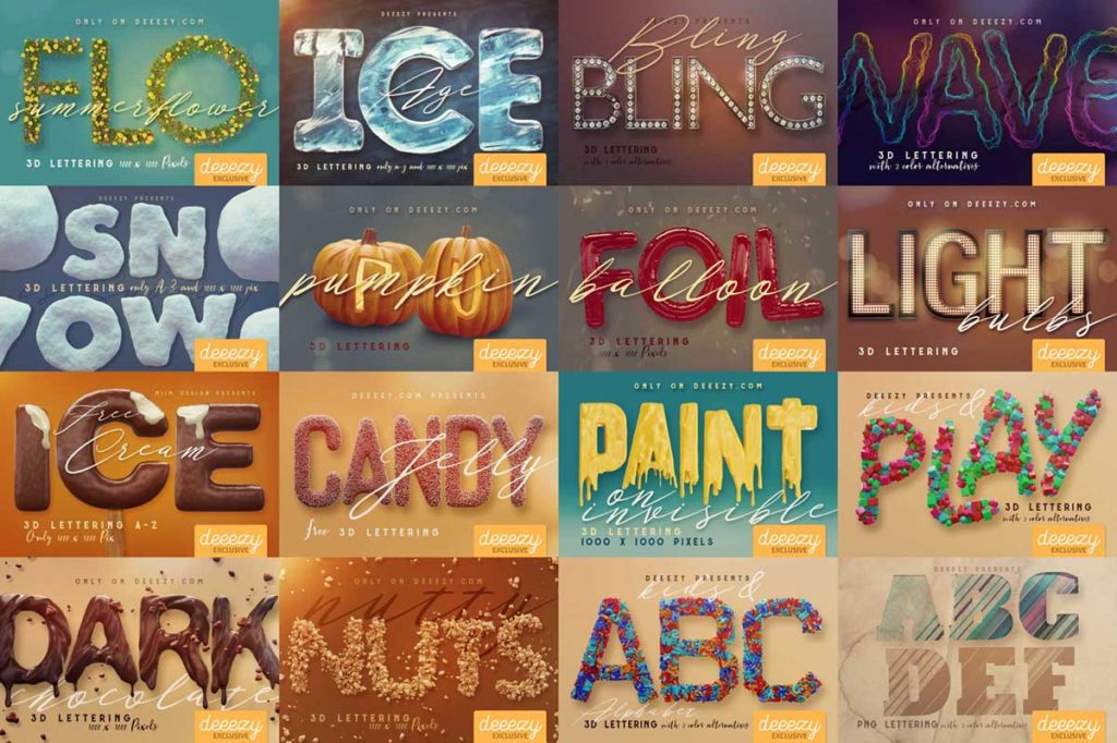 Freebie 3D Letters – available for commercial use