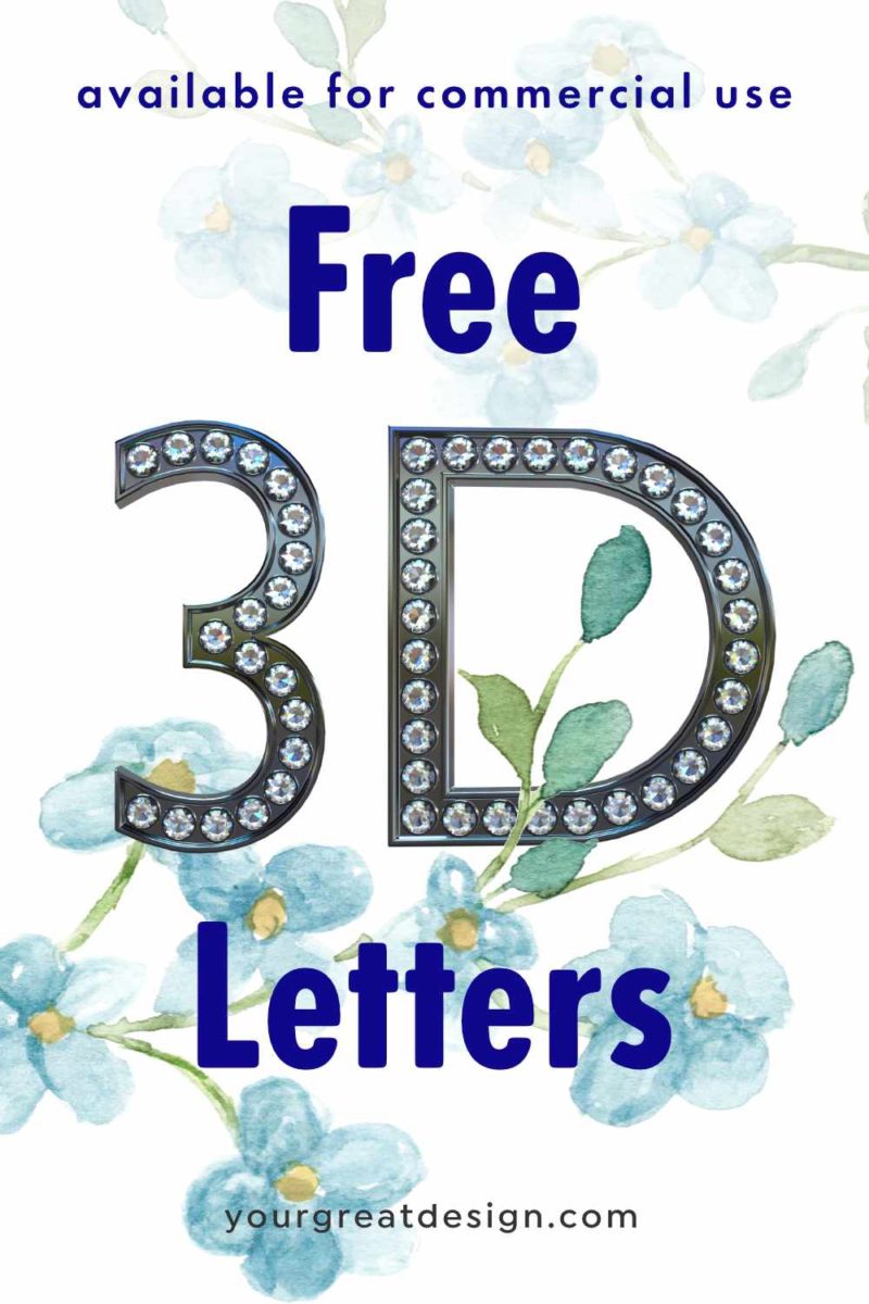 Freebie 3D Letters – available for commercial use