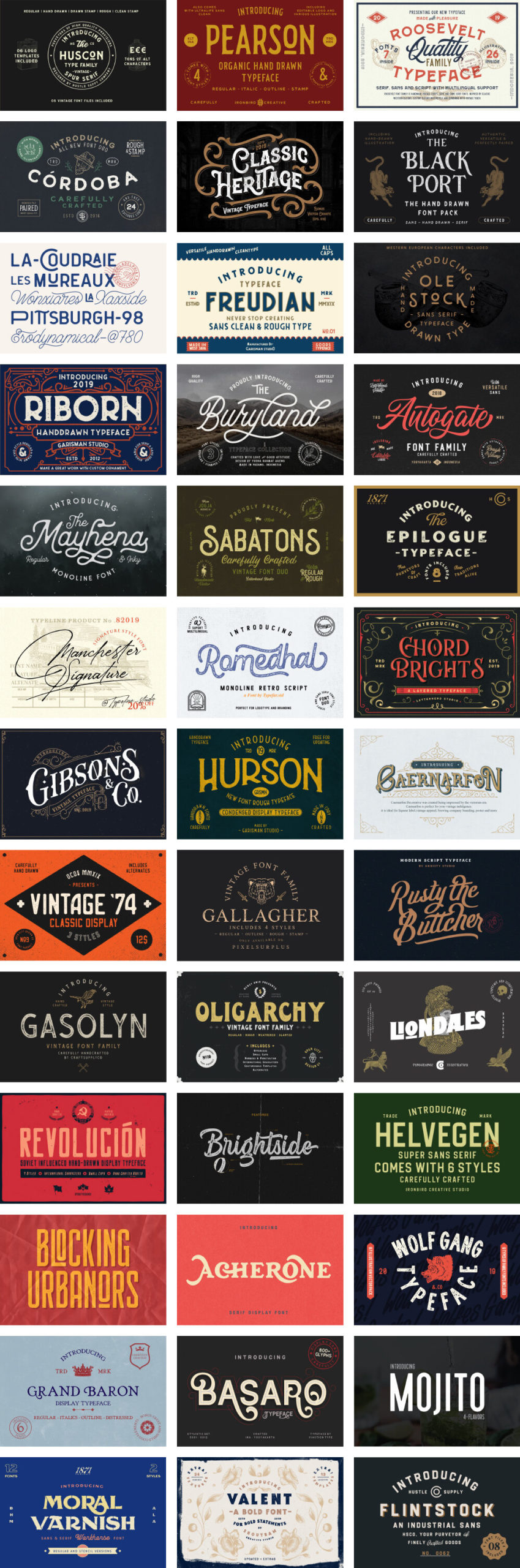 The Heritage Font Bundle