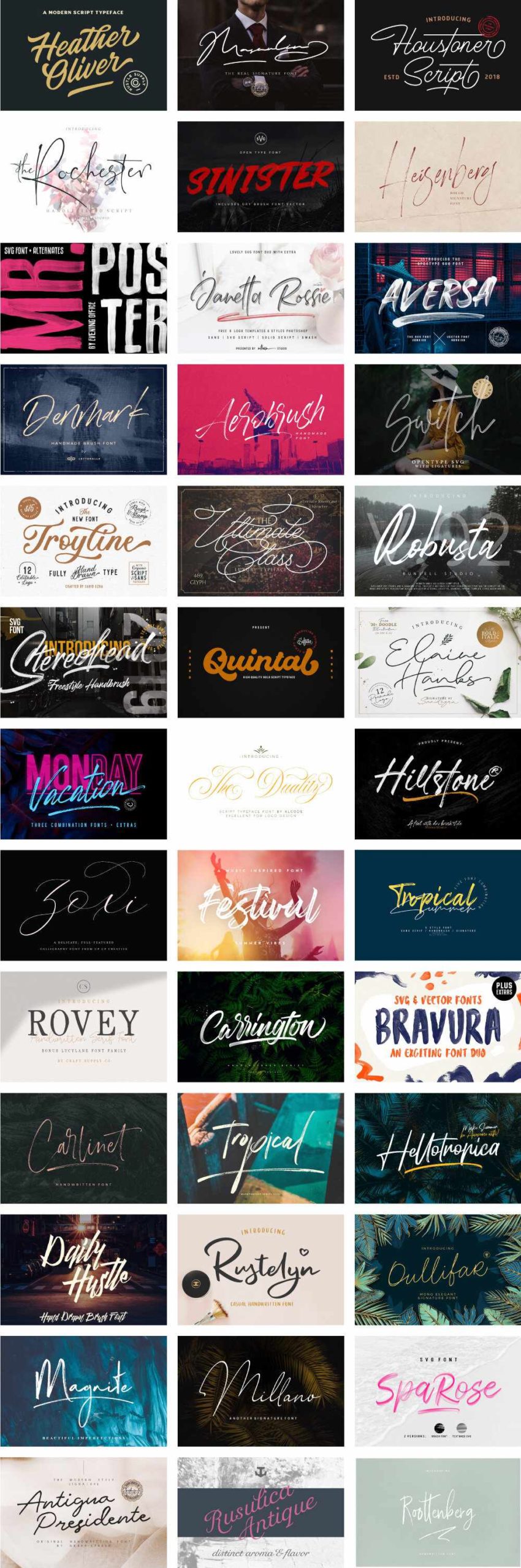 The Handcrafted Font Bundle