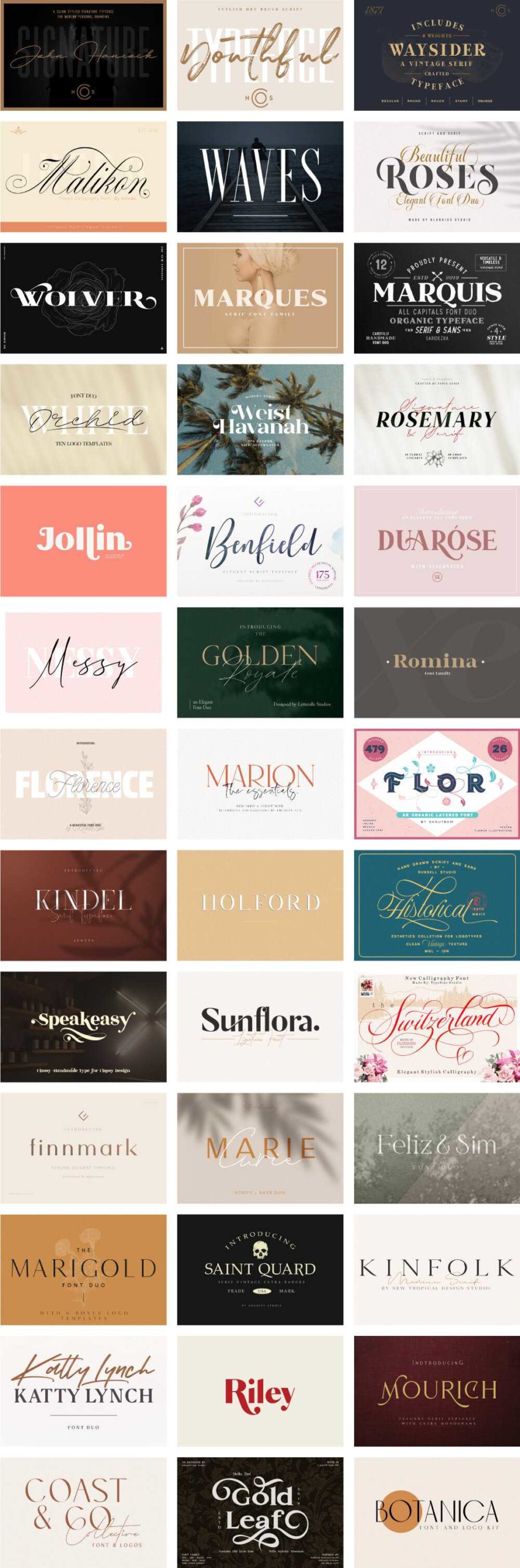 The Luxury Font Bundle