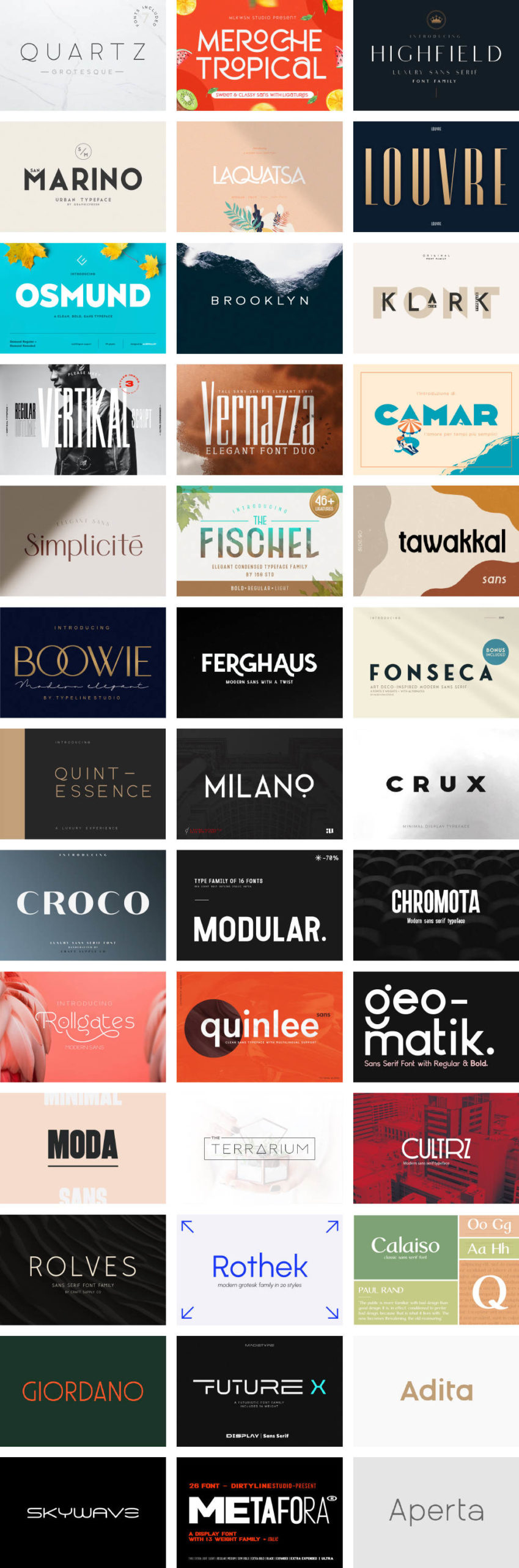 The Modern Font Bundle