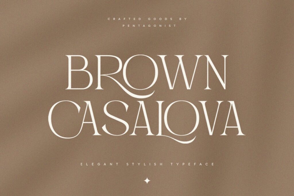 Brown Casalova | Stylish Typeface
