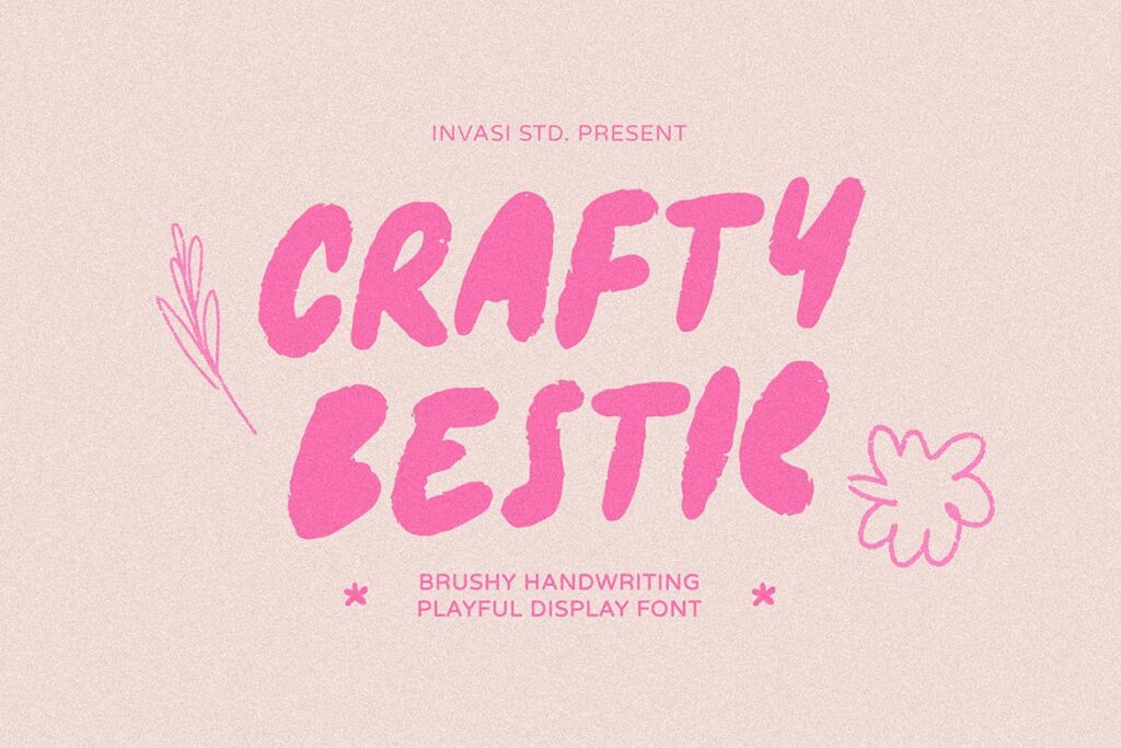 Crafty Bestie - Playful Brush Font
