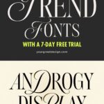 Trend deign fonts with a 7-day free trial