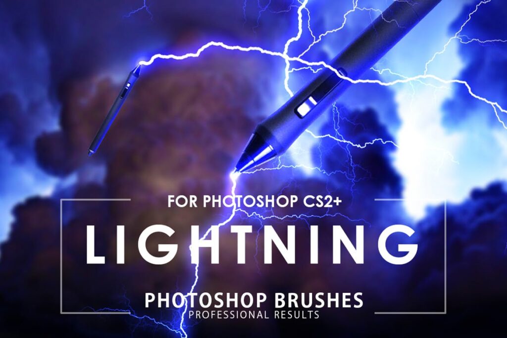 50 Lightning Photoshop Brushes
