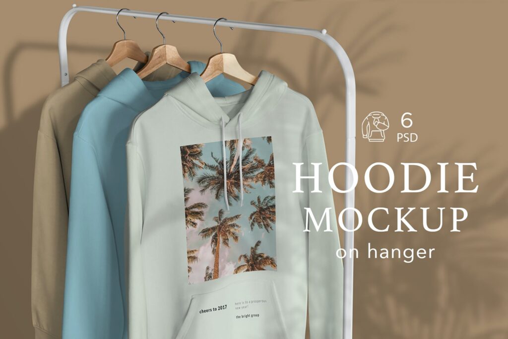 Hoodie MockUp on Hanger
