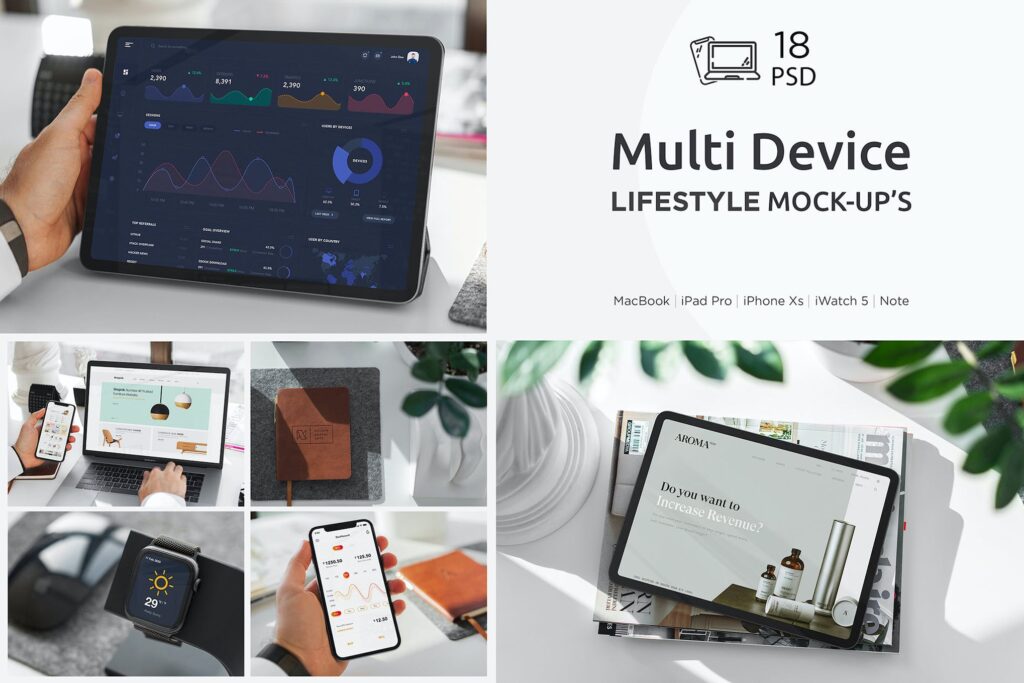 Multi Device Mockup Lifestyle 18 PSD
