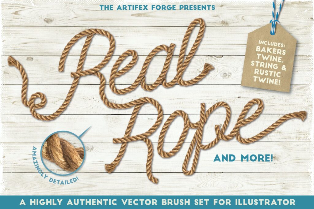 Real Rope - Illustrator Brushes
