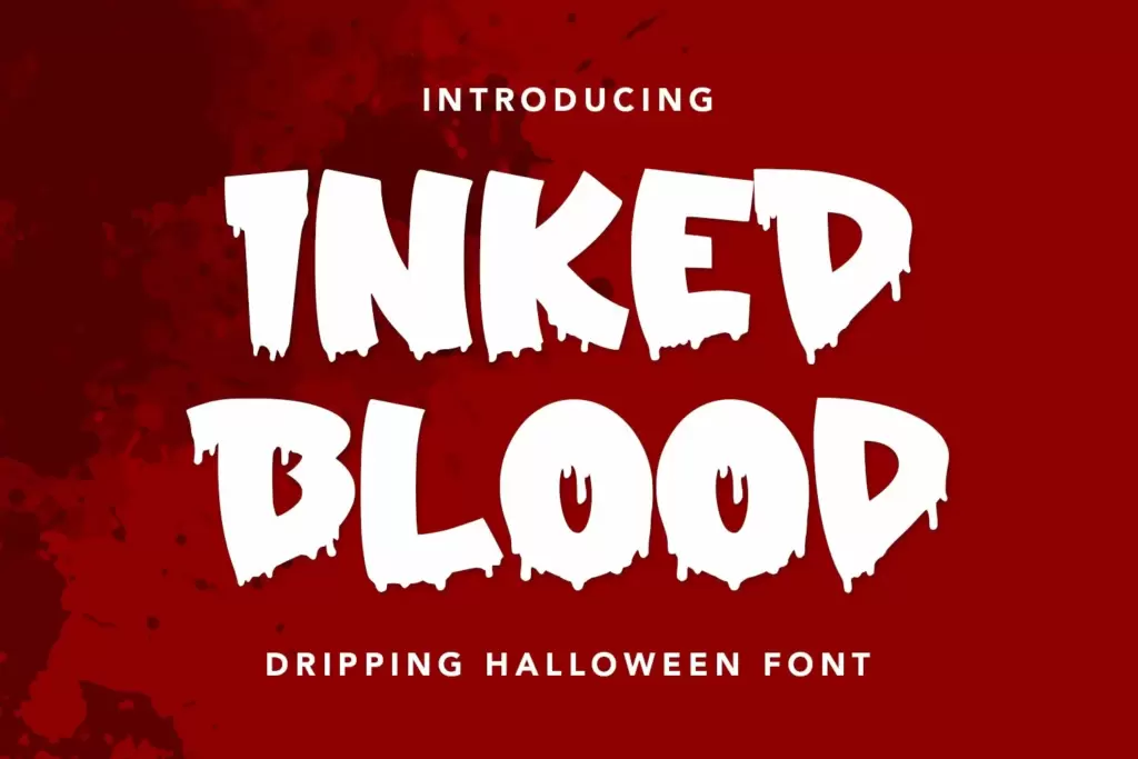 Inked Blood - Dripping Halloween Font

