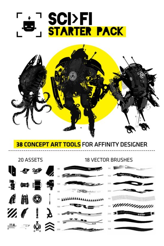 affinity designer free sci fi brushes