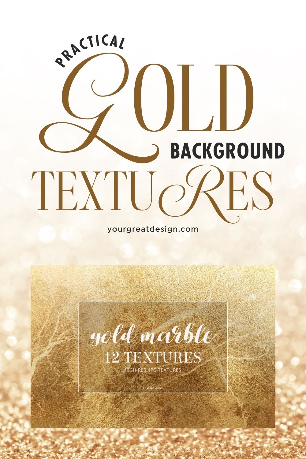 Practical Sparkle Background Textures - Alcohol Ink, Marble, Glitter, Gold
