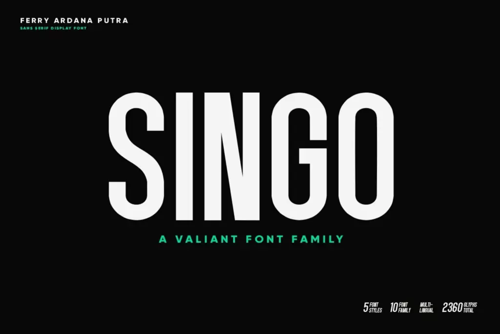 Singo - Sans Display Font
